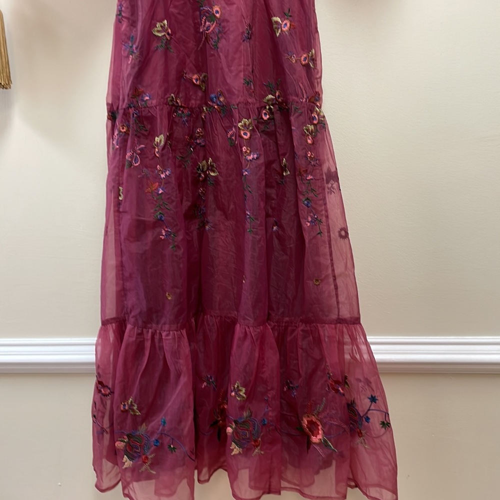 New Let Me Be Embroidered Maxi Dress By Anthropologie!!🔥🔥🔥 - Picture 11 of 16